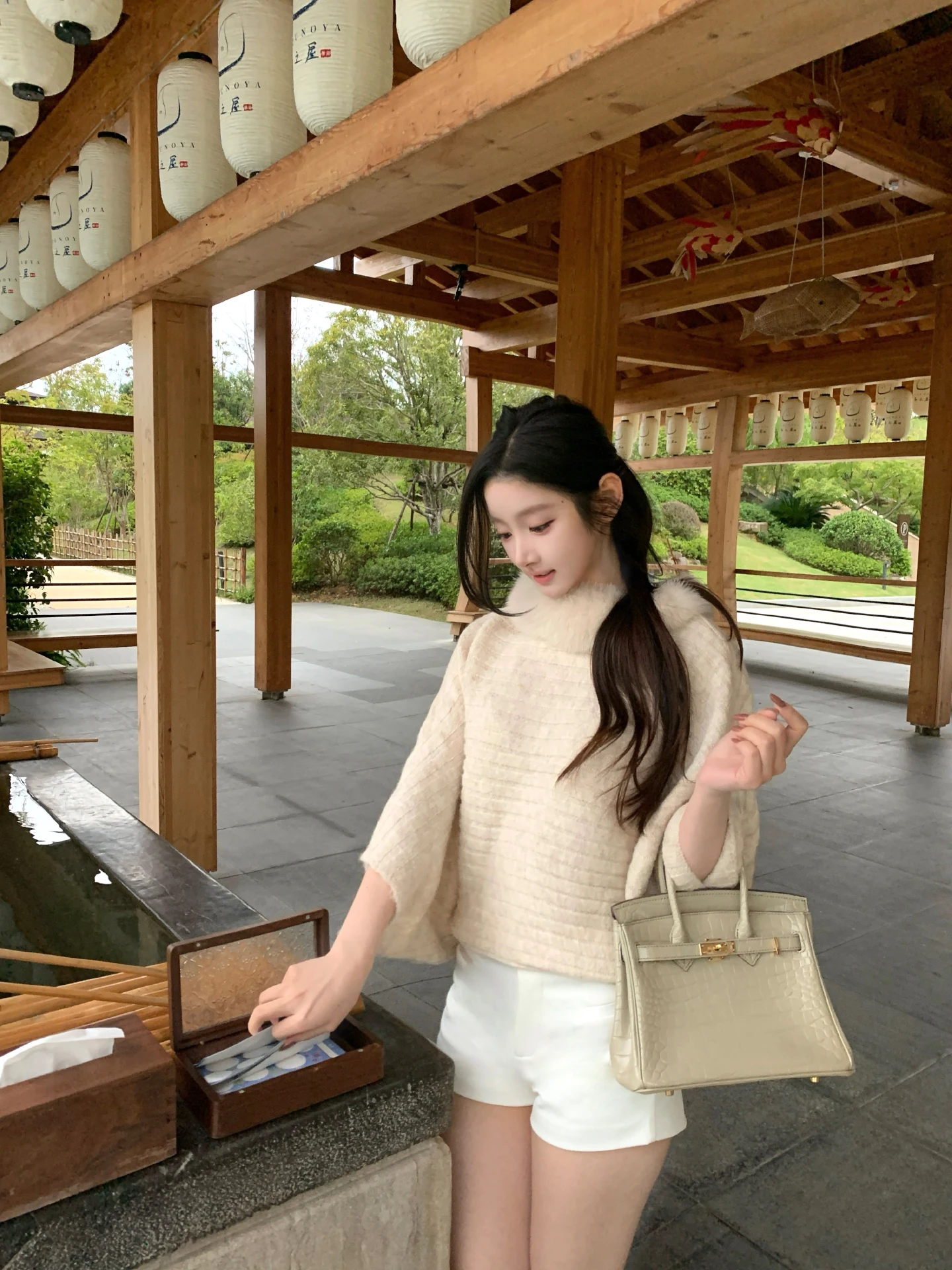 

OKMAOP Women's Knitted Sweater Coat Autumn Winter Outerwear Loose Lazy Sle Fur Collar Warmth Emitting Pure Color Commute ...