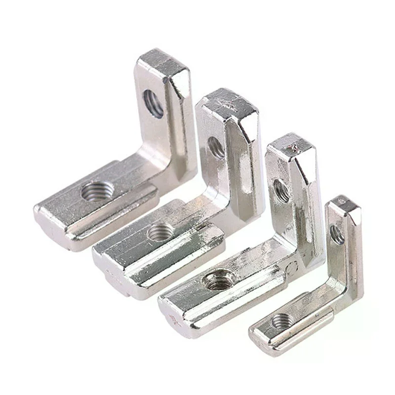 2/4Pcs Sliver Angle Slot Connector 2020 3030 4040 Panel Iinstallation Board Angle Slot Fixing Hardware Accessories