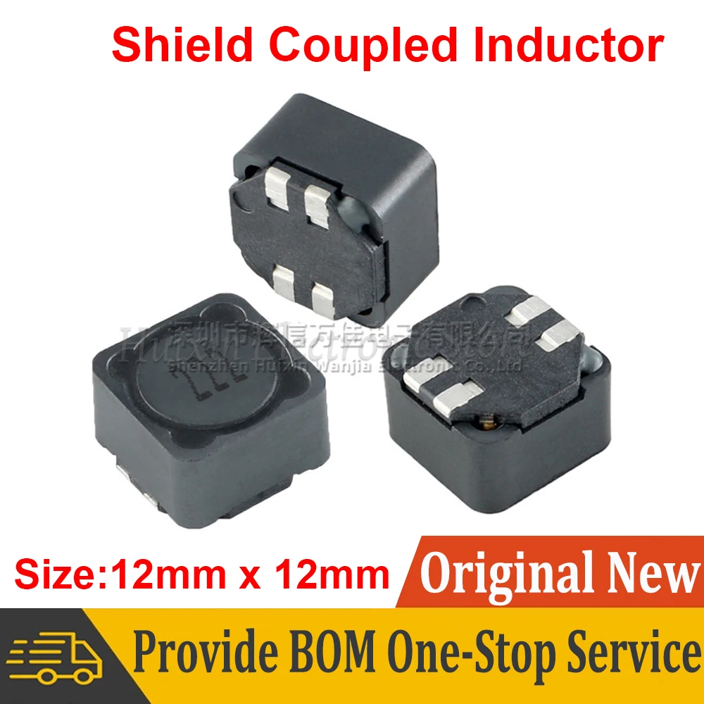 5pcs 12*12mm Power Inductance Shield Coupled Inductor  SMD Inductor Mode 1uh 1.5uh 6.8uh 10uh 150uh 470uh 680uh 1mH