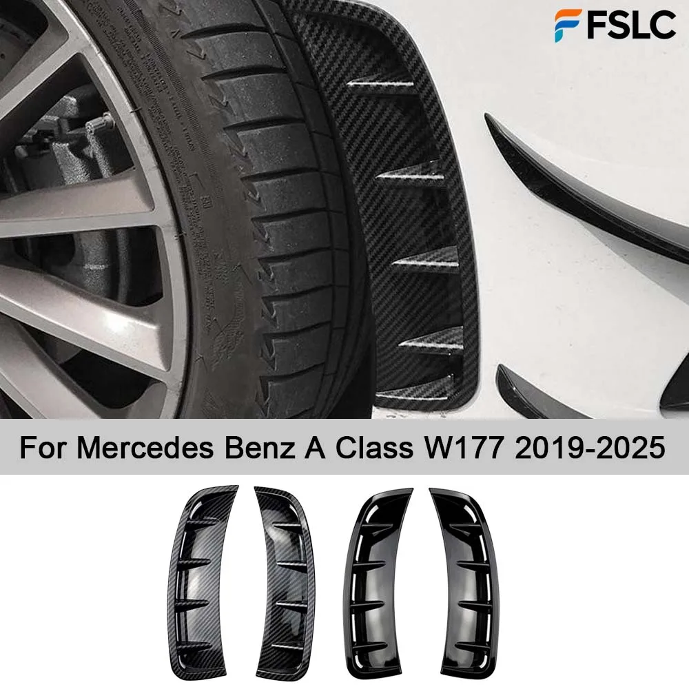 

Front Bumper Side Spoiler Splitter For Mercedes Benz A Class W177 2019-2025, Air Intake Wind Knife Exterior Accessories