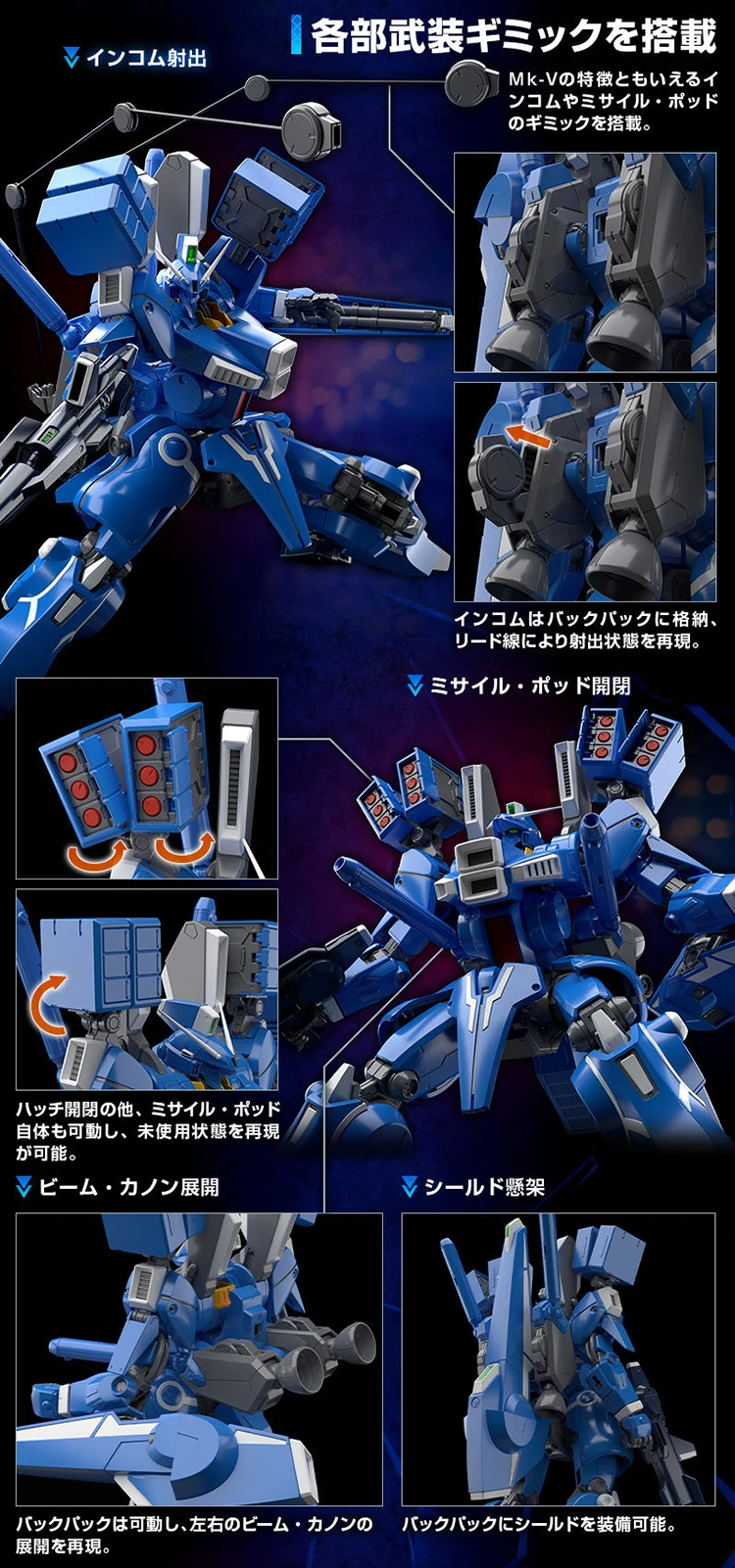 Bandai Genuine MG 1/100 ORX-013 GUNDAM MK-V Anime Action Figure