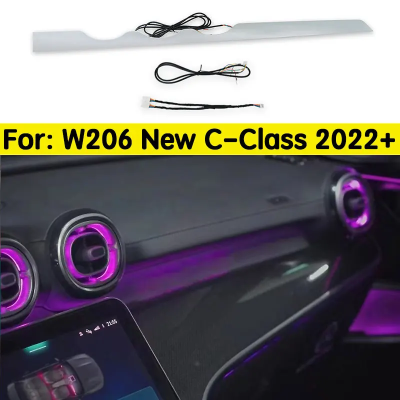 W206 Copilot Ambient Light 64 Colors For Mercedes-Benz C-Class LED Decorative Light Retrofit Car Tuning