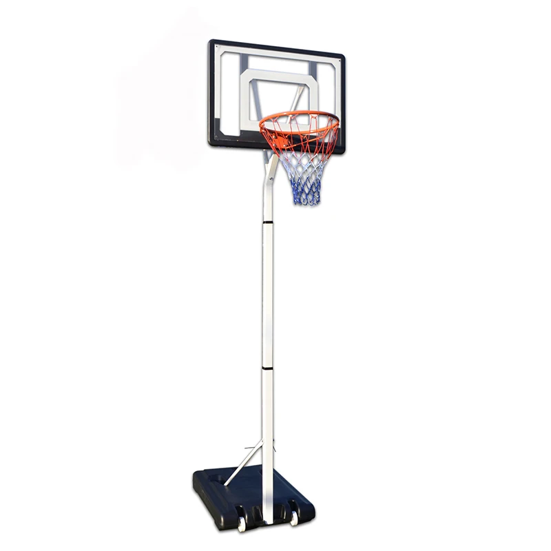 

2.1-2.6m Height Adjustable Basketball Hoop Stand with Basketball Rim Outdoor