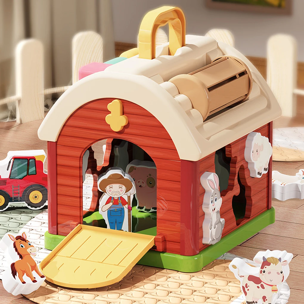 Farm Animal Matching House Educational Parent-child Interactive Toy Multifunctional Early Education Cognitive Enlightenment Toys
