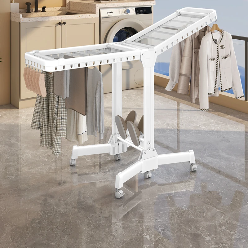 

Multi-size Customized Indoor Outdoor Floor Laundry Rack Dryer Stand Clothes Drying Rack Foldable Cloth Laundry Basket