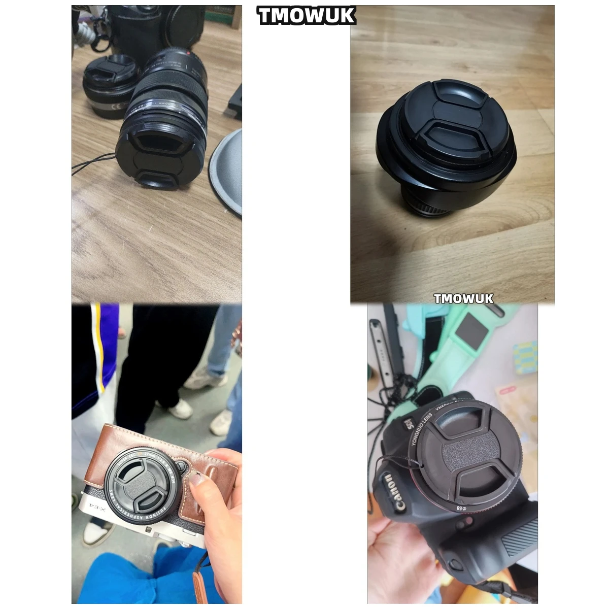 

For Panasonic S1RM2 S9K G5 G6 GH1 GX1 GX8 DMC-FZ40 DMC-FZ45 Camera Lens Cap Protective Cover Center Pinch Snap-on 49mm 52 55 58
