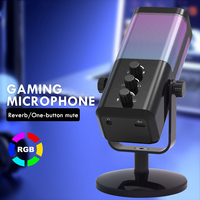 RGB Gaming USB Microphone For Live Microphone Plug & Play Reverb Recording Mic for Sing Gaming, Streaming, Podcasting,Youtube