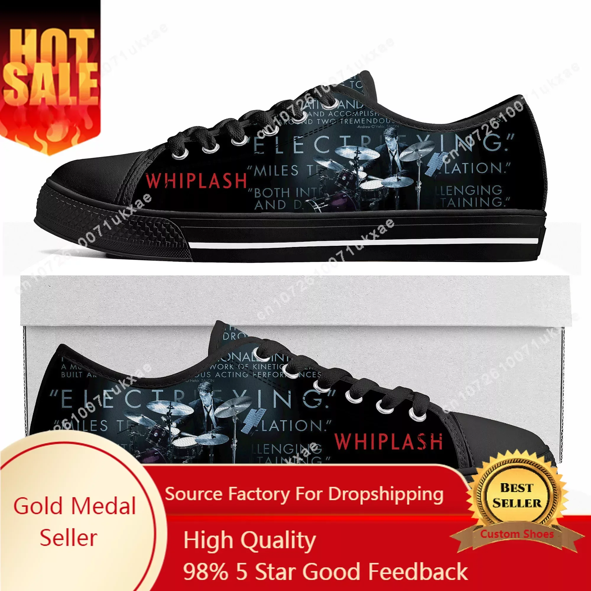 

whiplash movie Low Top Sneakers Mens Womens Teenager High Quality drummer Canvas Sneaker couple Casual Shoes Customize DIY Shoe