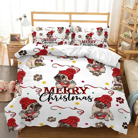 Christmas Bedding Set Linens Duvet Cover Kids Quilt Covers Cartoon Comforter Cover Pillow Case Full Size Decor Bedroom Textile