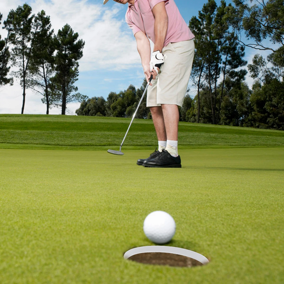 

Golf Hole Cup Ring 108mm Standard Size Durable PP Material Putting Green Accessories Training Aid Plastic Ring Golf Supplies