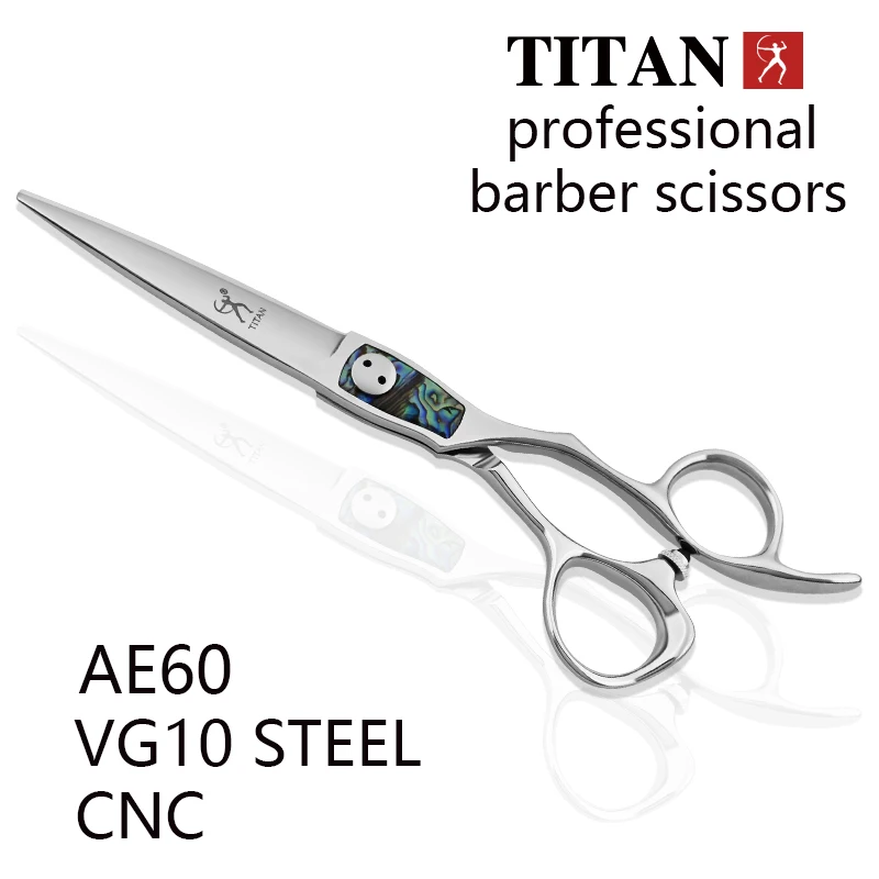 TITAN professional barber scissors cutting thinning hair cut tool  hairdressing shear  6inch  vg10 steel cnc