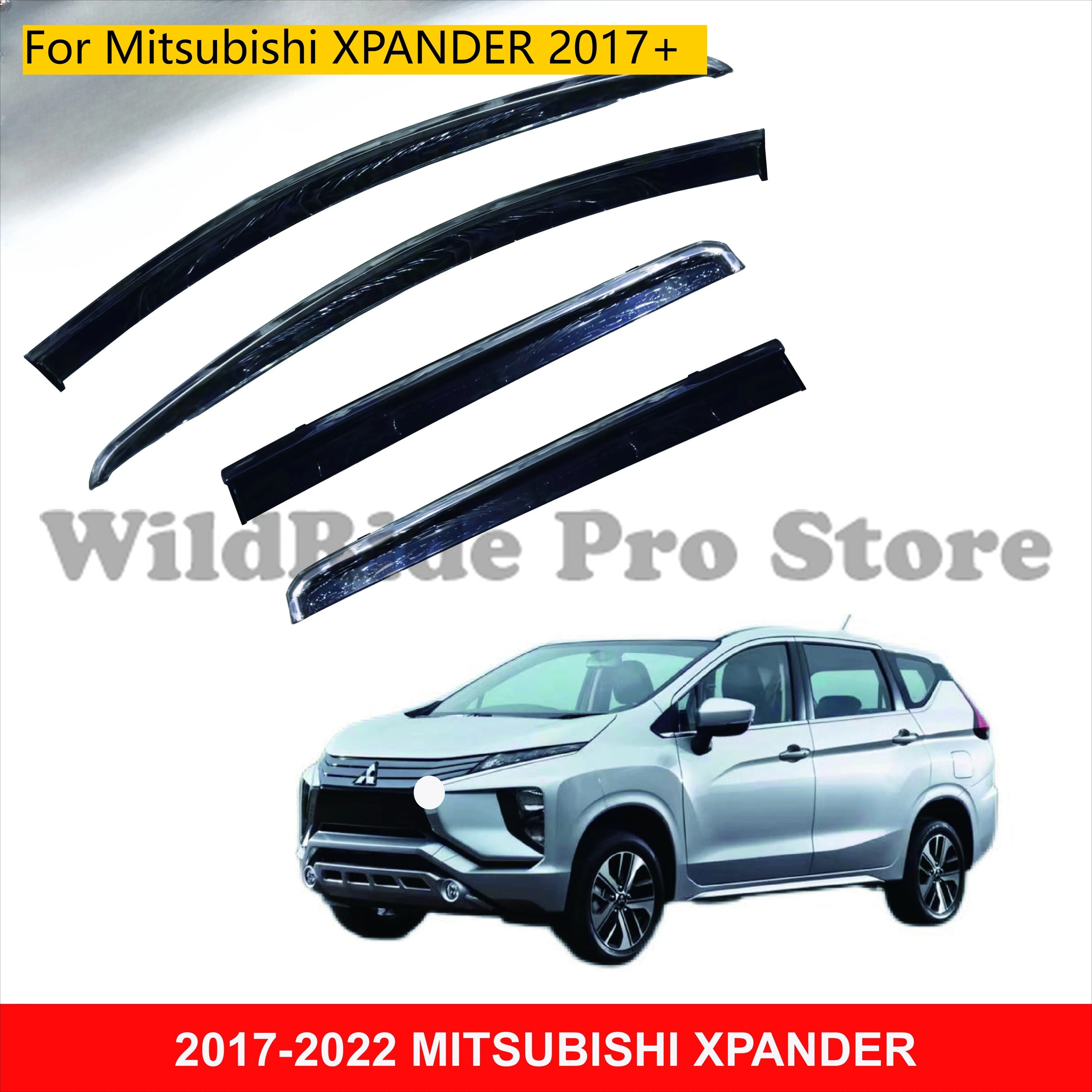 

High Quality Auto Window Fender Visor Sun and Rain Window Guard Deflector for Mitsubishi XPANDER 2017+ Sun Visor
