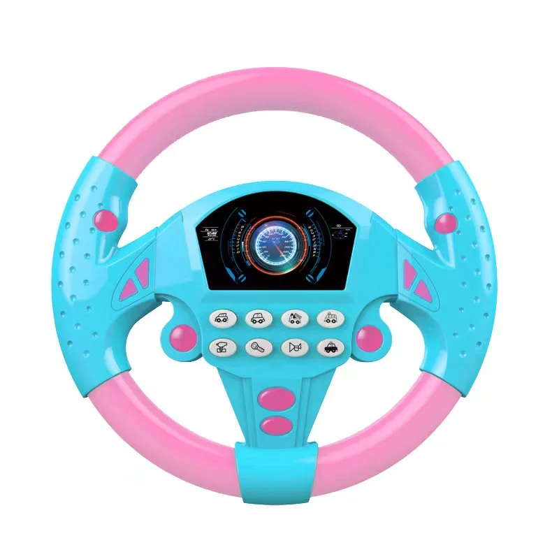 Volant Copilote de Voiture pour Enfant, Simulation de Conduite, Jouet Musical avec Son, Poussette