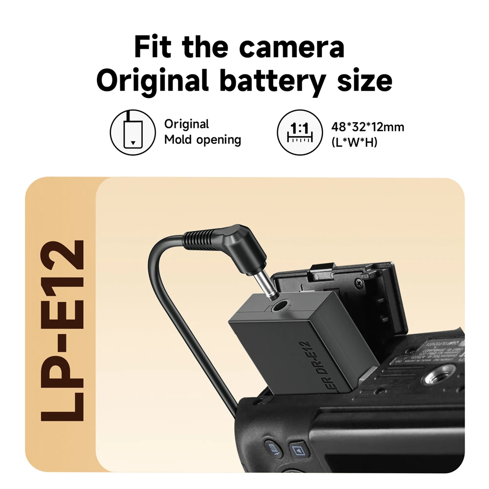 PALO LP E12 LPE12 ACK-E12 DR-E12 Dummy Battery AC Power Supply Adapter for Canon EOS M M2 M10 M50 M100 M100D M200 Camera