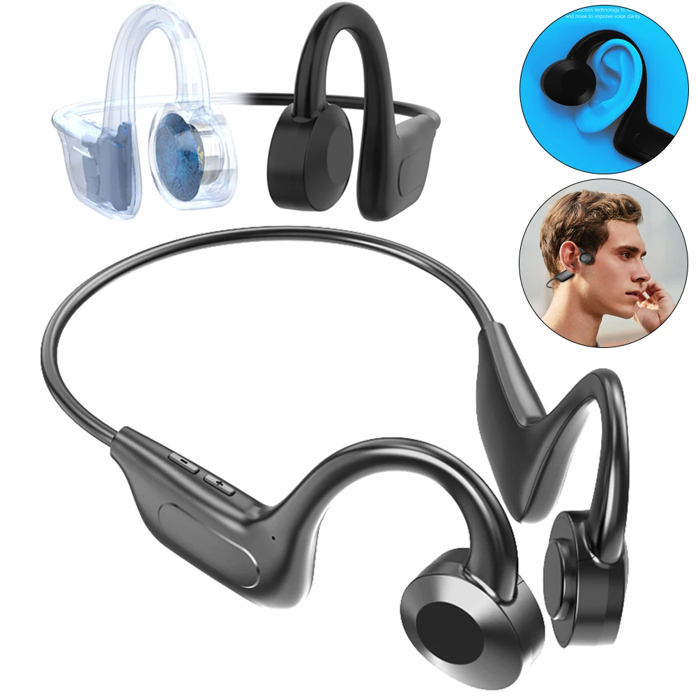 Спортивные наушники VG02, наушники с костной проводимостью, беспроводные Bluetooth наушники с открытым ухом, водонепроницаемые стерео наушники с шумоподавлением Спортивные наушники VG02, наушники с костной проводимостью, беспроводные Bluetooth наушники с открытым ухом, водонепроницаемые стерео наушники с шумоподавлением