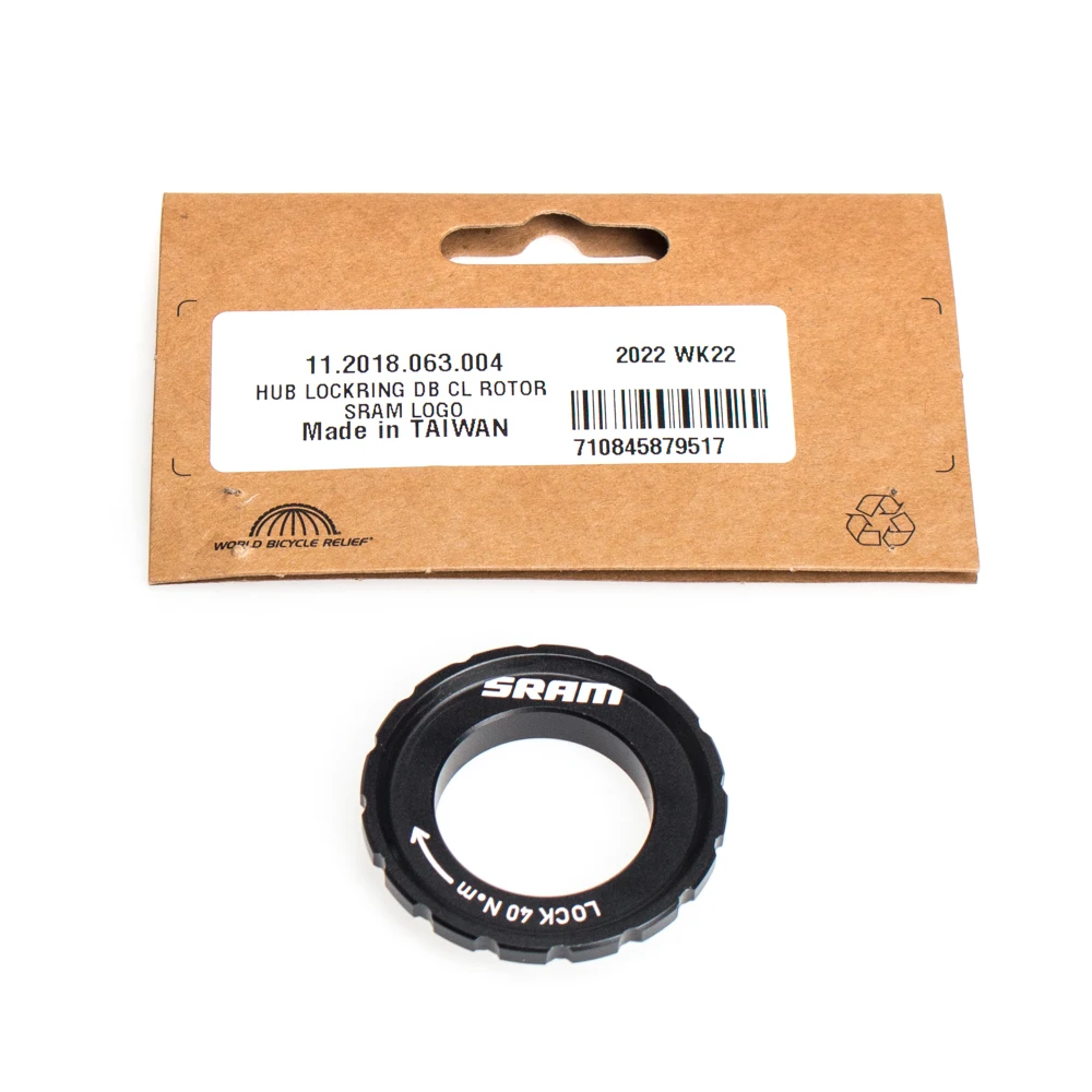 SRAM HUB CENTERLOCK ROTOR DISC LOCKRING BLACK SRAM LOGO QTY 1 11.2018.063.004