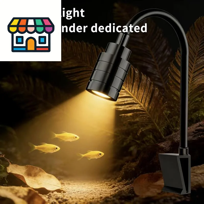 3W Aquascape Decor LED Spotlight South American Style Aquarium Fish Tank Lighting Fixture