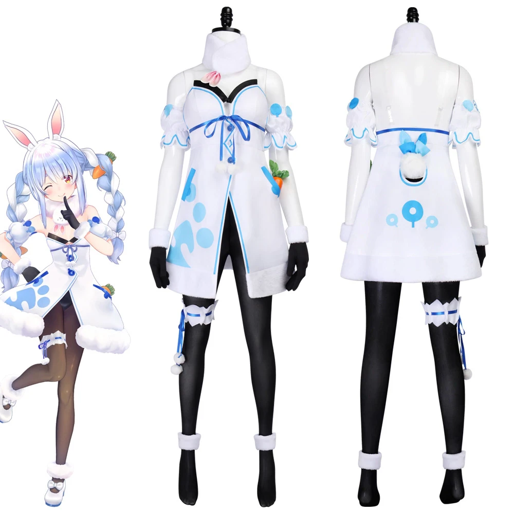 

New Anime YouTuber Usada Pekora Cosplay Costume Dress Bunny Girl Sexy Uniform Carnival Party Clothes