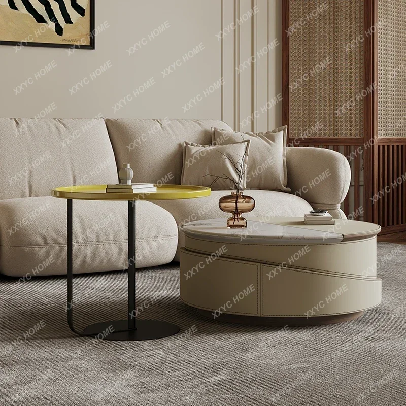 Table basse relevable, table d'appoint, combinaison légère, luxe, haut de gamme, design, taille dalle de roche