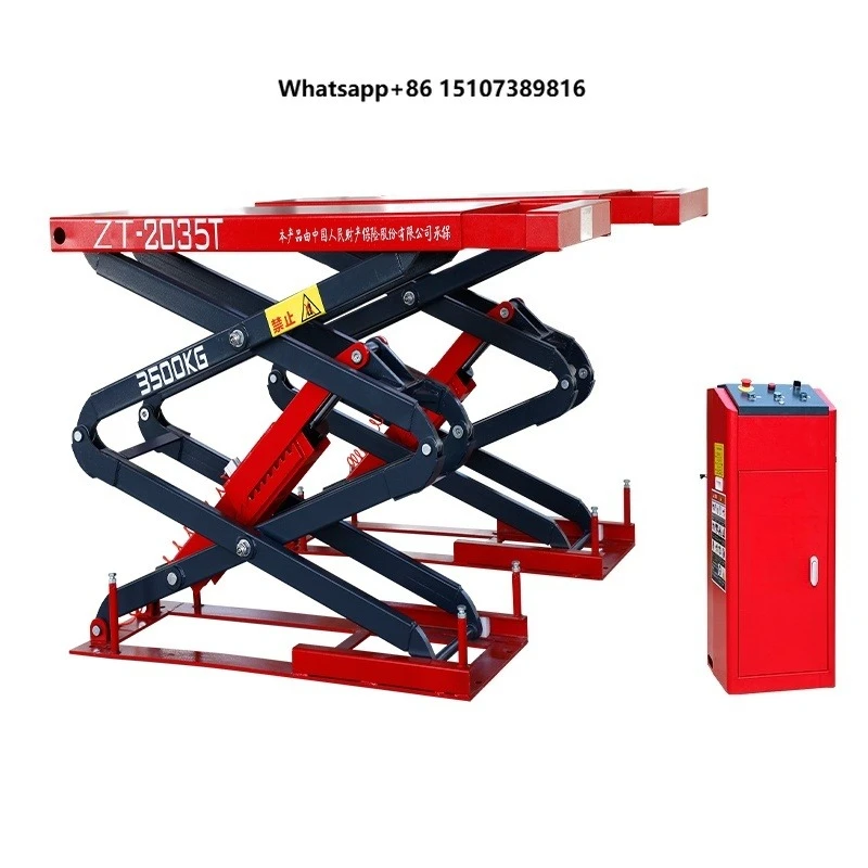 CE Certified Ultra-Thin Single Cylinder Hydraulic Lift Capacity Scissor Car Lift
