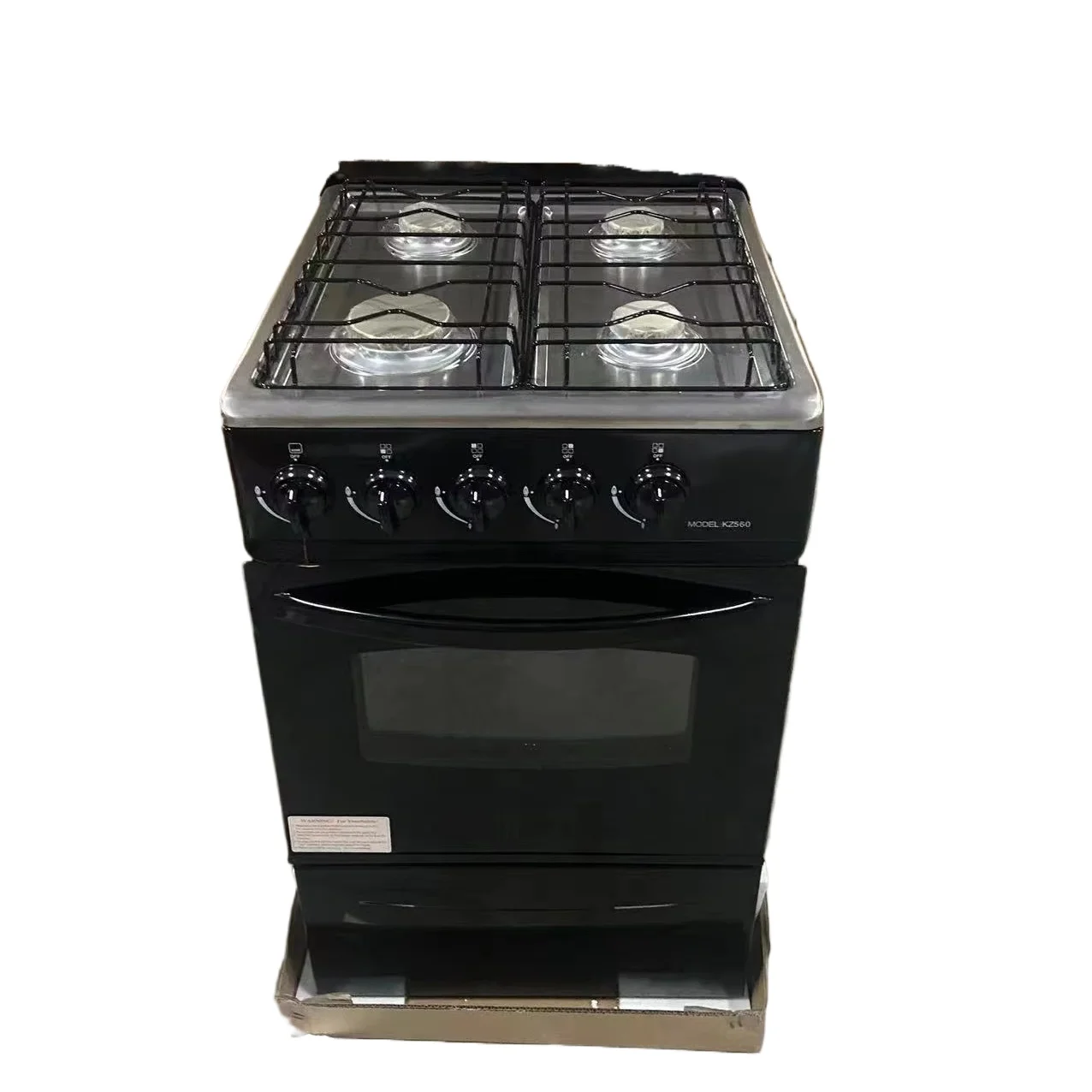 New electric gas cooker with 4 burners and convection oven for kitchen barbecue function for domestic use