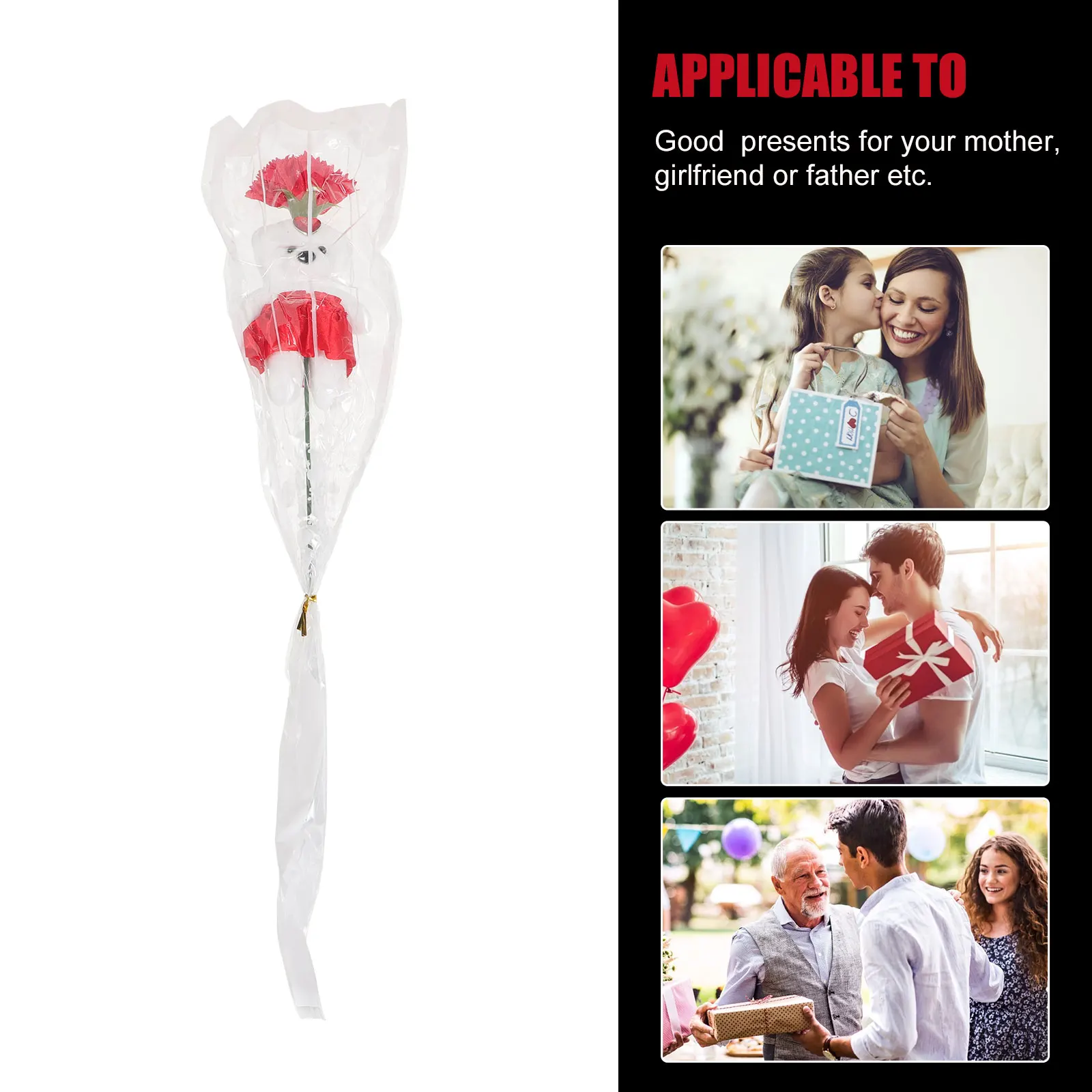 

10pcs Fake Flower Festival Carnation Mother Day Bouquet Toilet Soap Flower Home Decoration Gift Bear Style Color