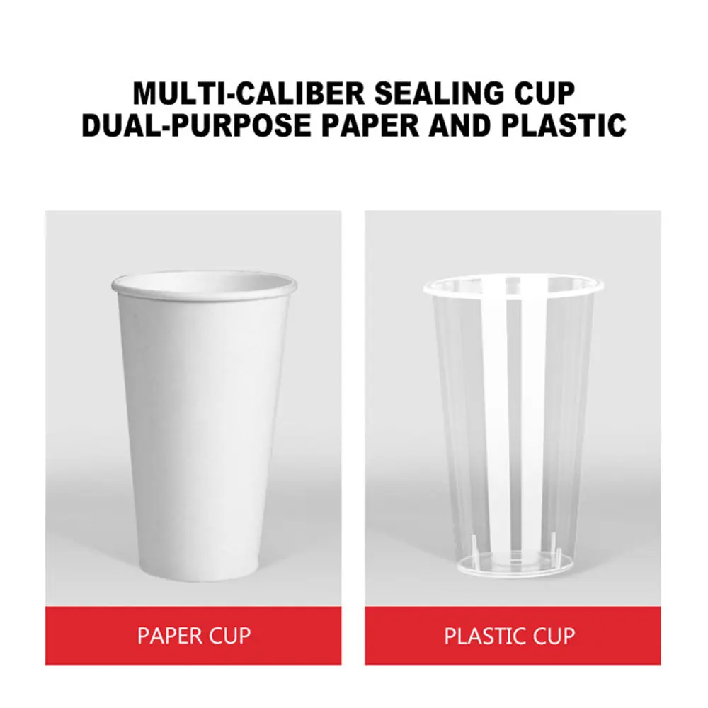 Máquina automática de sellado de tazas de acero inoxidable, equipo comercial de fabricación de té y leche, inteligente, calibre 90/95