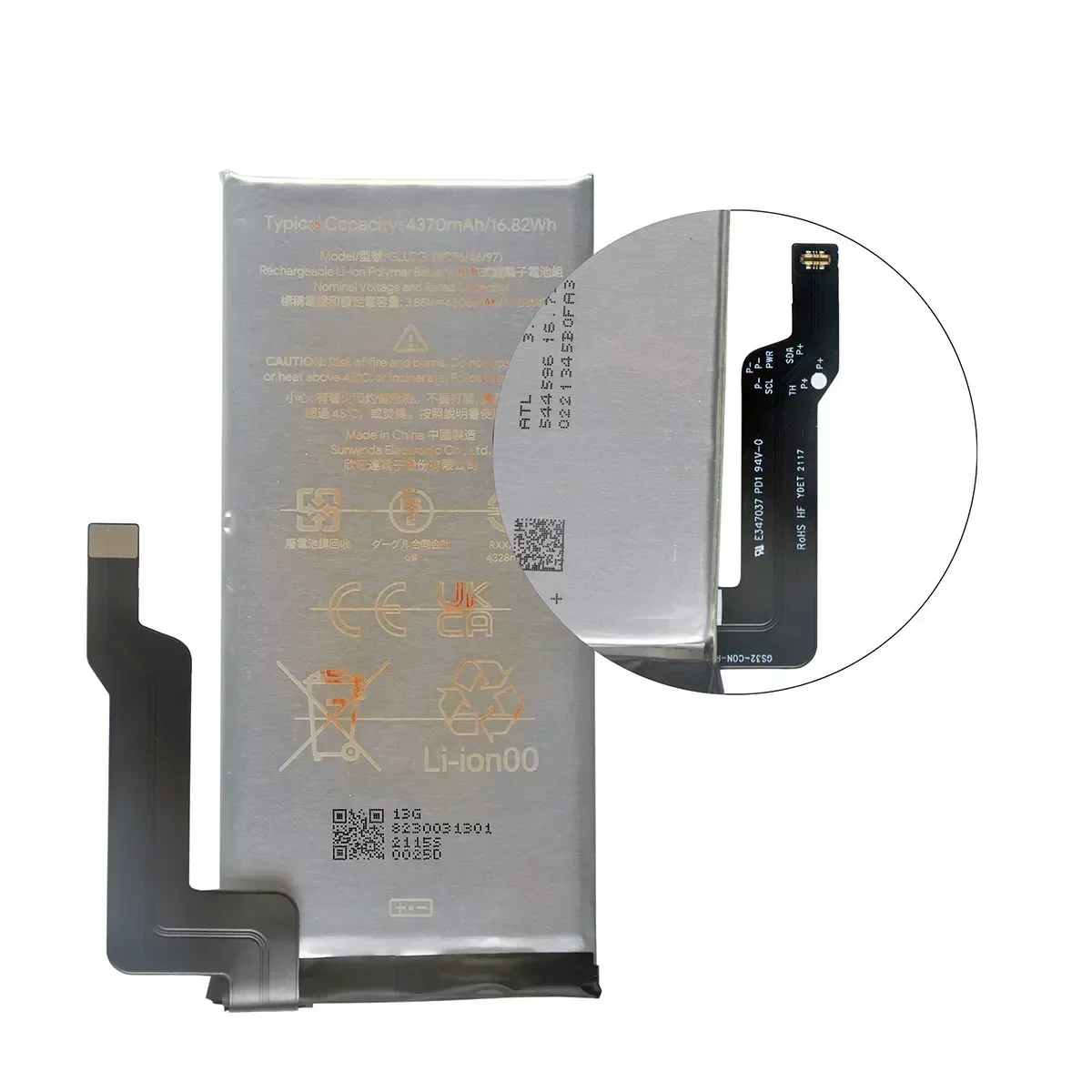 100% Orginal GLU7G 4370mAh Replacement Battery For Google Pixel 6A Pixel6 A Genuine Latest Production Phone Batteries+Tools Kits