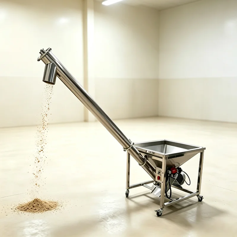Food Grade Screw Conveyor Stainless Steel Screw Feeder Conveyor for Feed Mill Grain Powder Material Handling
