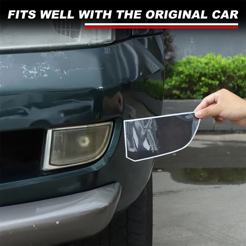 

For Toyota Land Cruiser Prado 120 LC120 2003-09 TPU Black Car Front Fog Light Sticker Protector Film Car Accessories