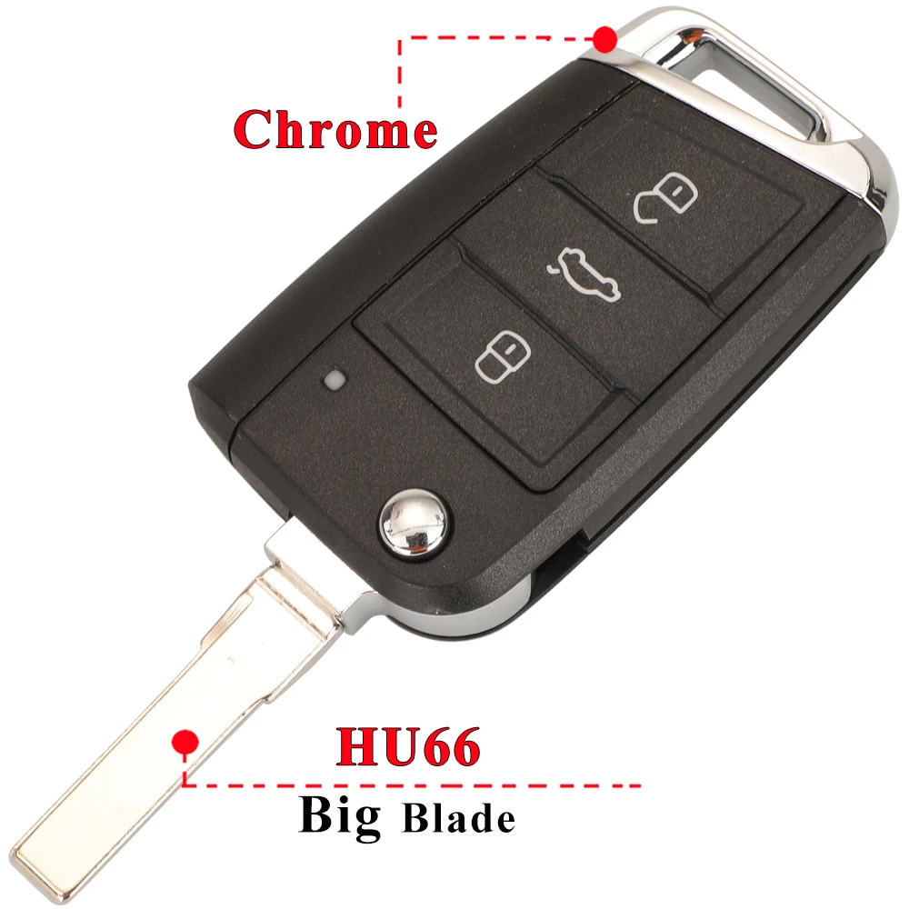 jingyuqin Remote Flip Car Key Shell Case For VW Golf 7 Sportsvan GTI MK7 PASSAT B8 JETTA Touran Skoda Octavia A7 SEAT LEON IBIZA