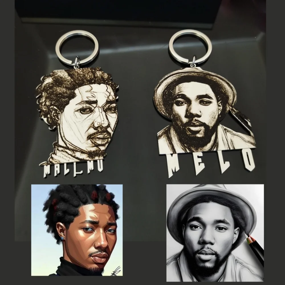 

Custom portrait necklace Personalized Gift Custom Photo Engraved Keychain Custom Photo Pendant Family Jewelry Keychain Gifts