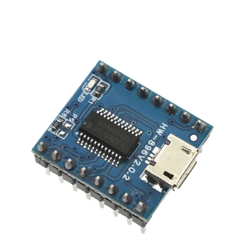 JQ6500 Voice Sound Board Module USB DIP16 TTL UART MP3 Breakout Replace One to 5 Way MP3 Voice 3.2-5V 20mA