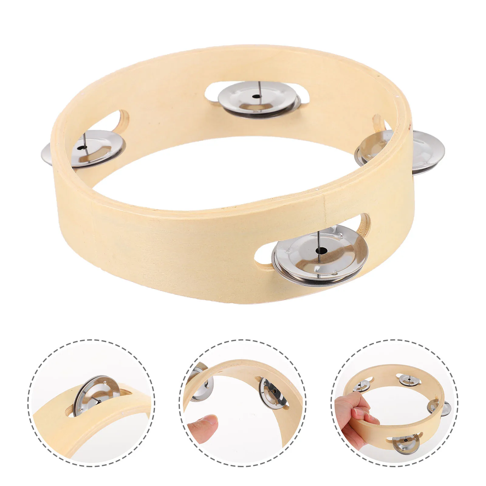 1 قطعة Handbell الطفل الخشبي المحمولة تطوير الرضع التعليم المبكر الموسيقى حشرجة اللعب الطفل Handbell اللعب