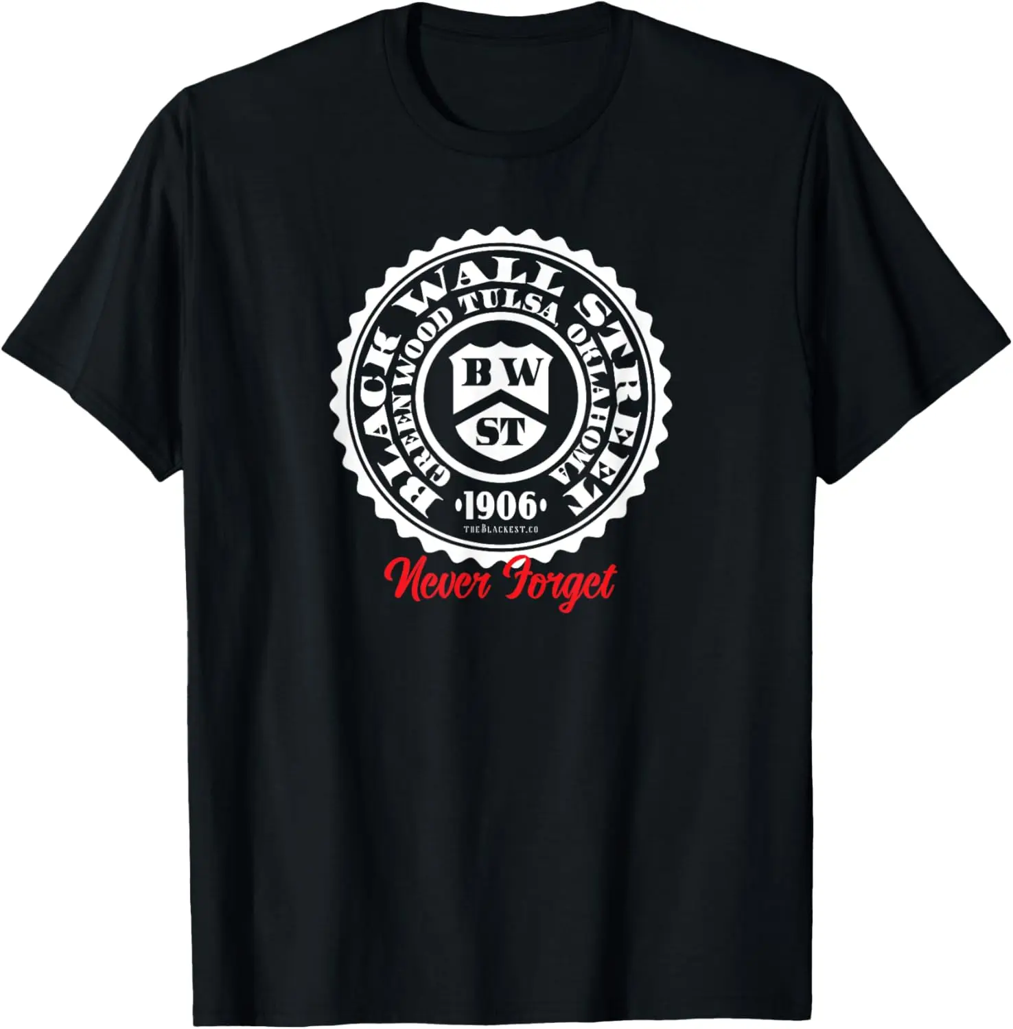 

Футболка Black Wall Street Seal Greenwood Tulsa Oklahoma Never Forget
