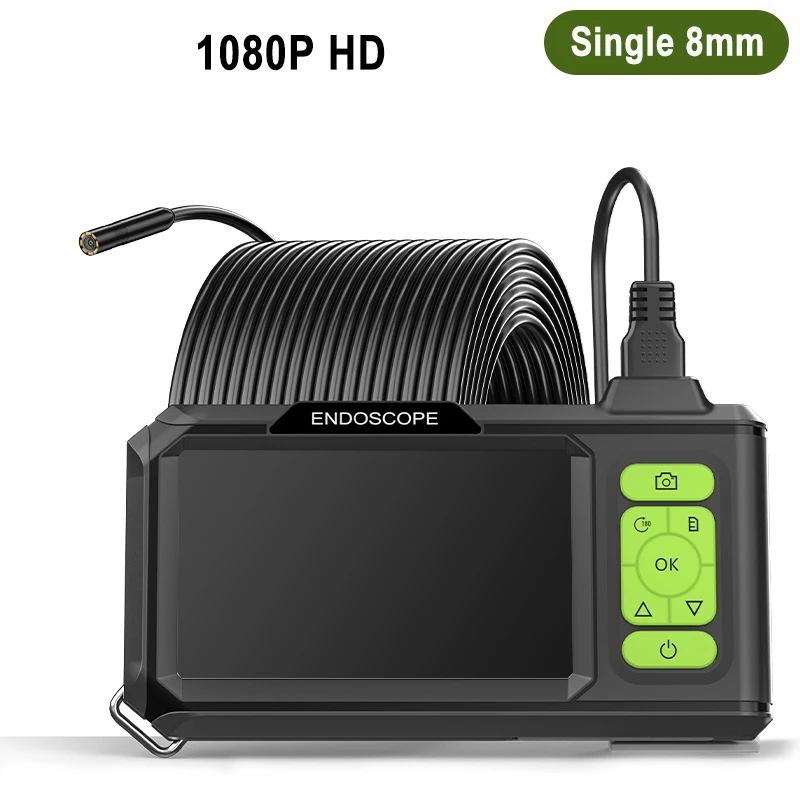 Cámara de endoscopio industrial de pantalla IPS de 4.3 pulgadas HD1080P Inspección de automóviles Borescope impermeabilizando la cámara de enfoque automático rígido 1920p 2600mAh