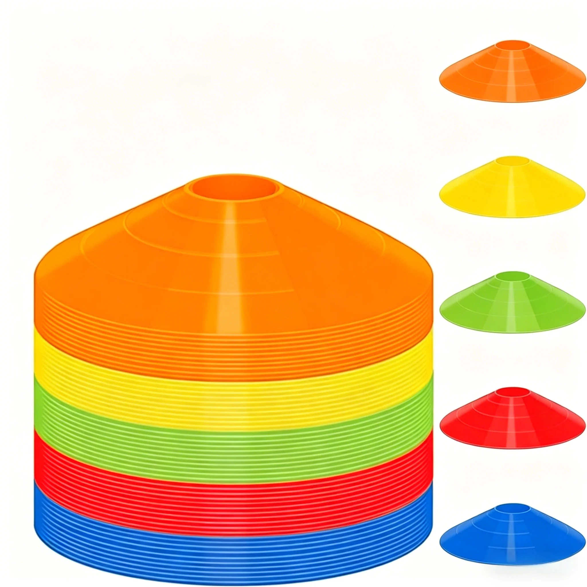 

20 pcs football cone plate football training plate agility practice Sign Dish Cones Outdoor Basketball Training Sports,5 color