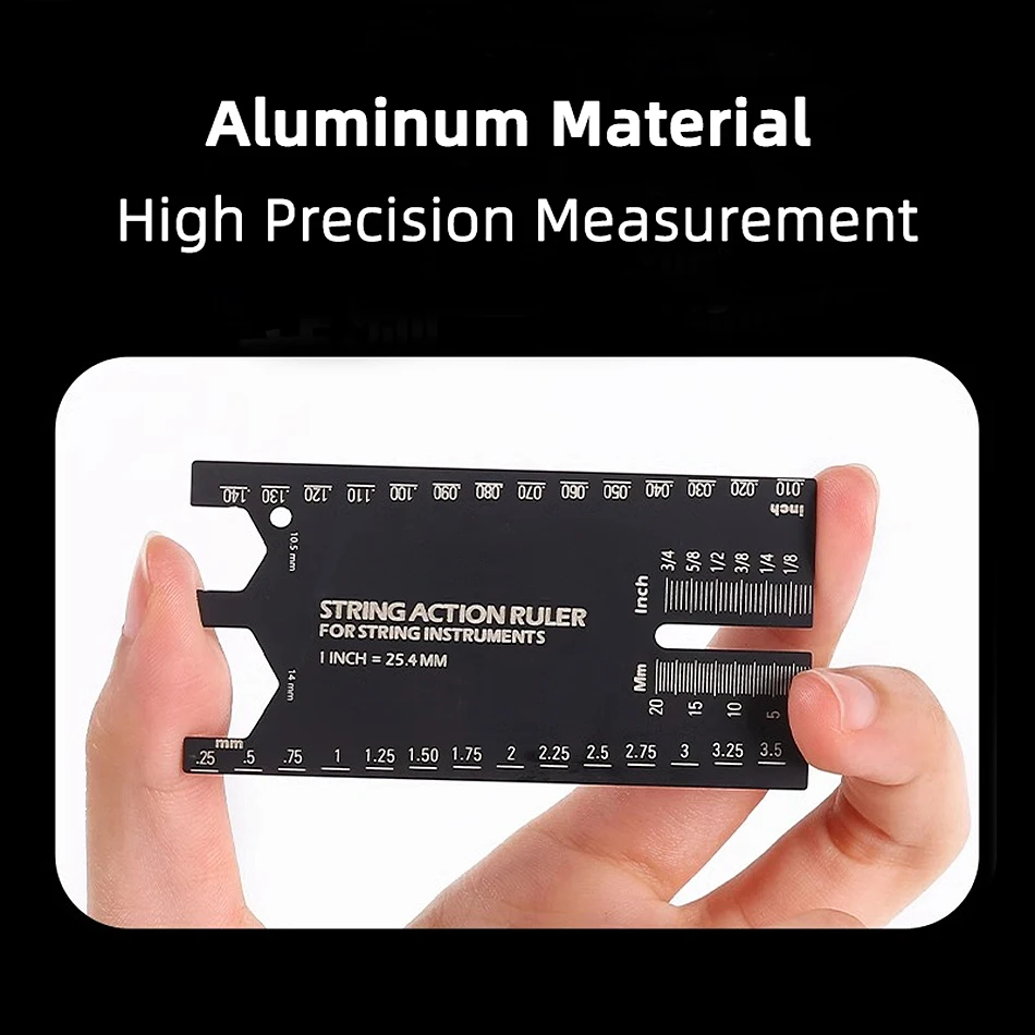 Guitar String Distance Measuring Ruler, Folk Electric Guitar, Bass String Height Caliper, Reference Tool