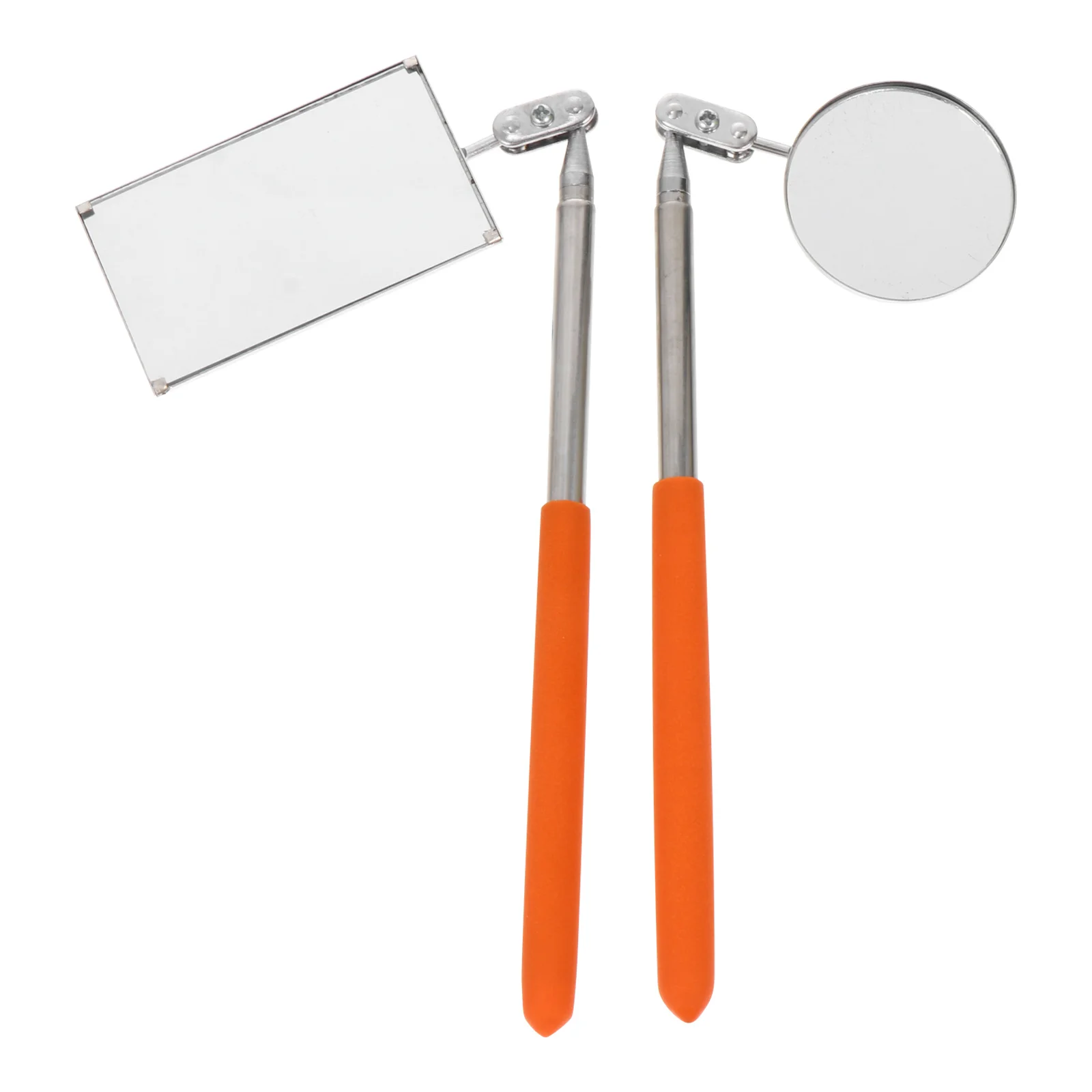 2 Stuks Auto Inspectie Spiegel Telescopische Swivel 360 Graden Uitschuifbare Tool Voor Automotive Motor Onderstel Hvac Systeem Dode