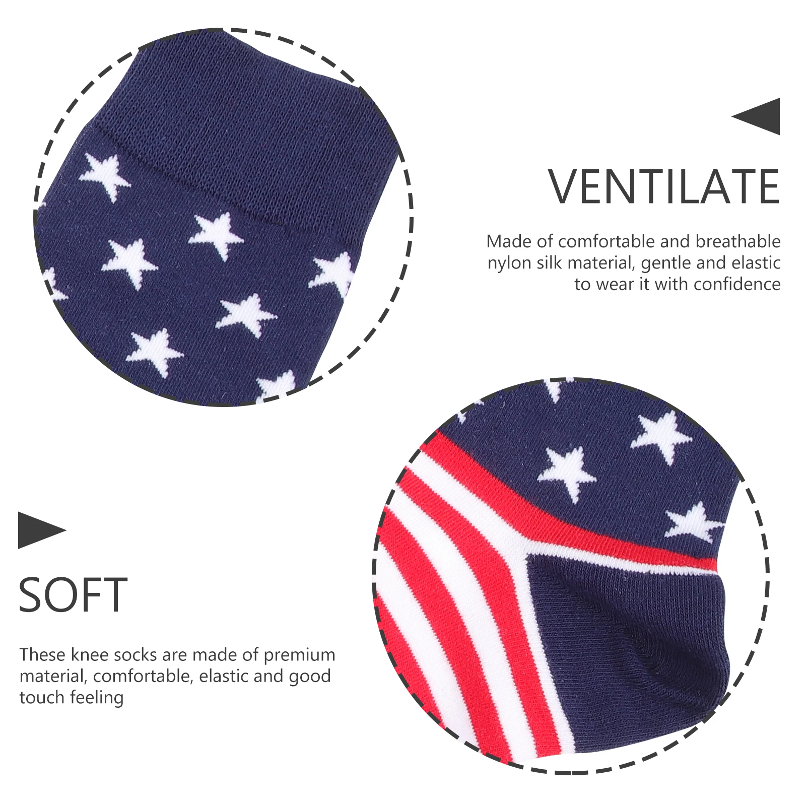 

2 Pairs Cotton Socks American Flag Print Mens Fun Groomsmen Wedding Long Tube Independence Day Stockings Sports