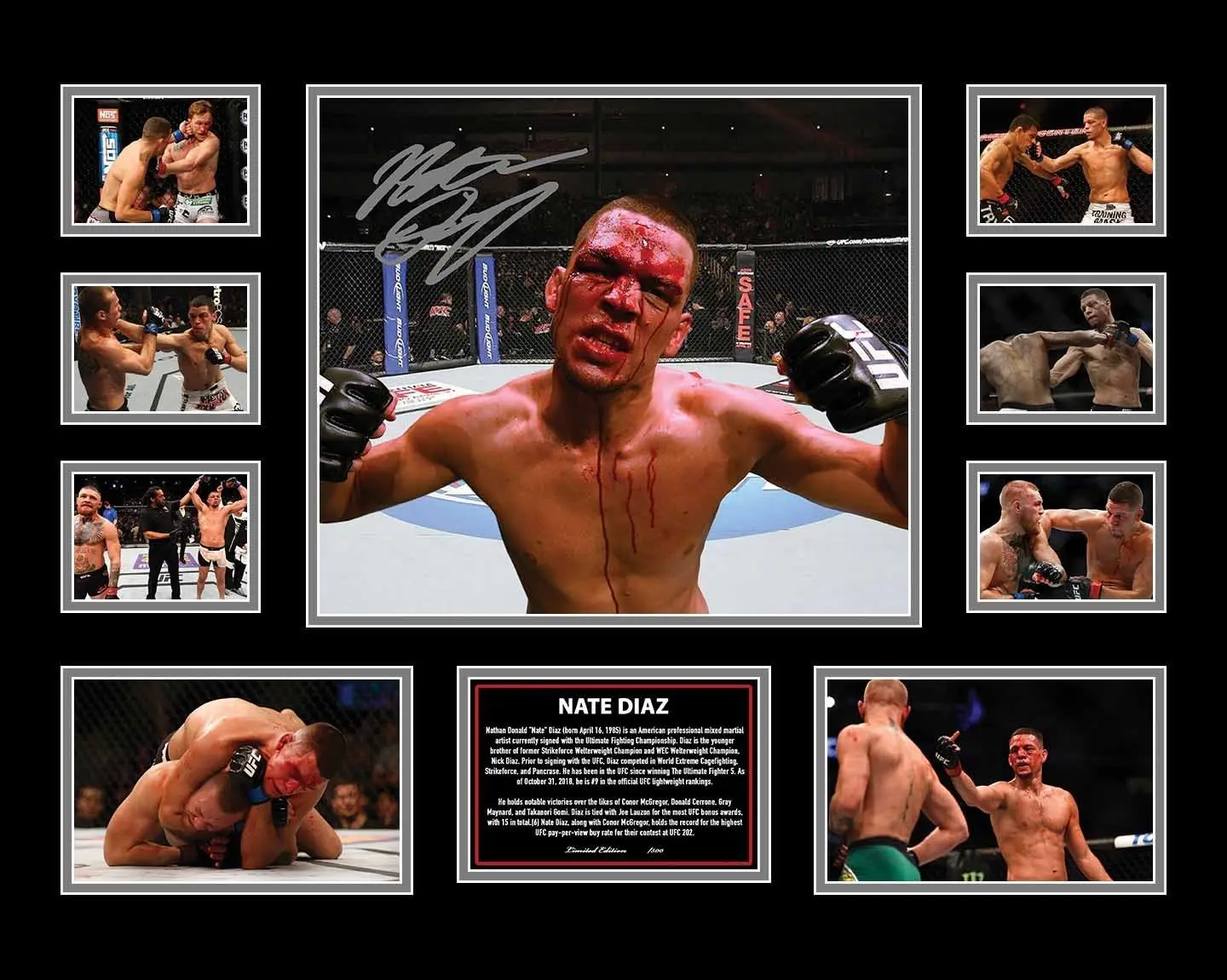 NATE DIAZ Print Art Canvas Poster For Living Room Decor Home Wall Picture