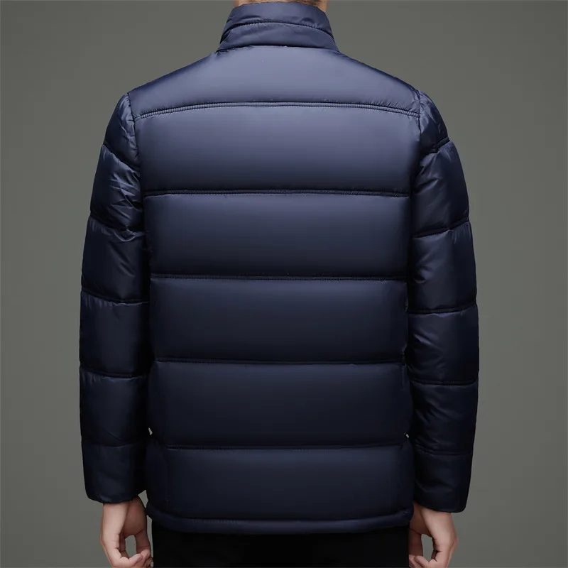 

Теплый хлопковый тюнет, удобный полиэстер, средней длины, воротник-стойка, высококачественное модное мужское зимнее пальто