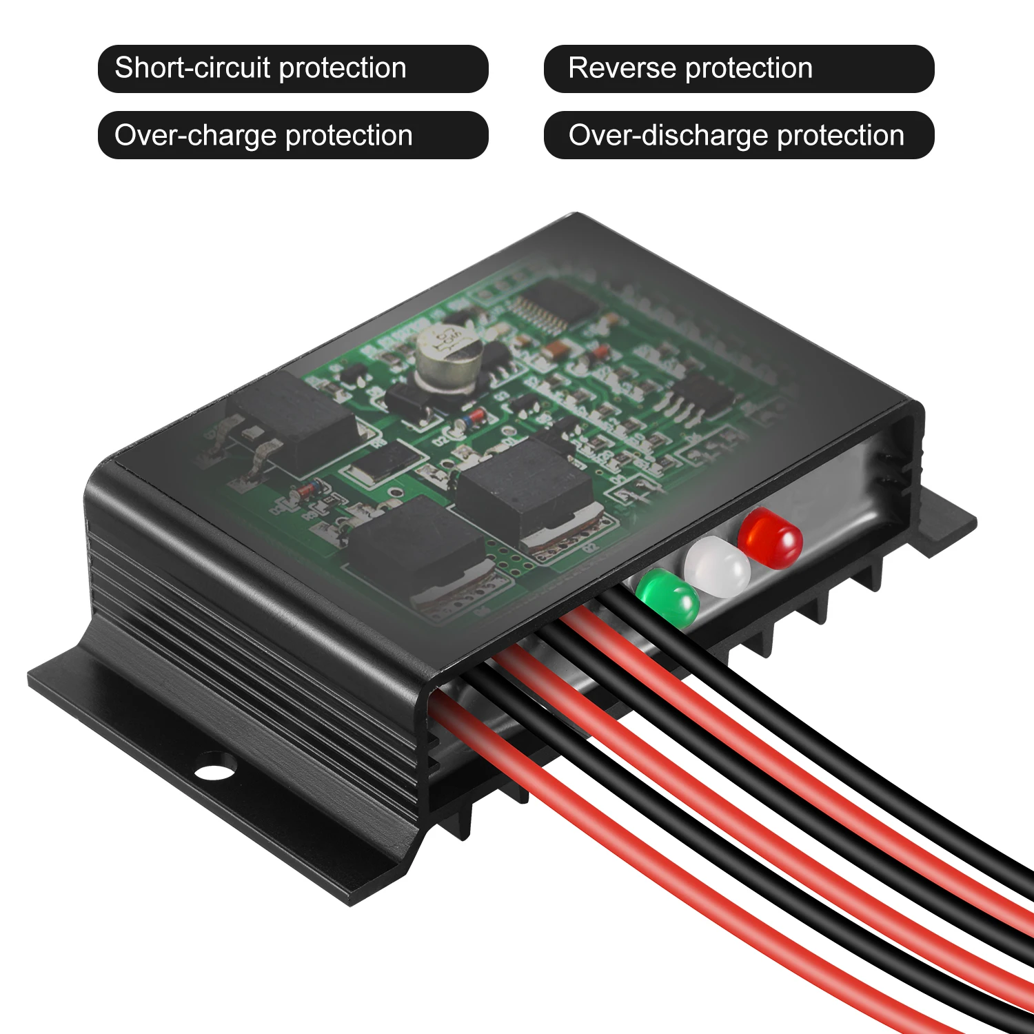 10A 20A 12V 24V Waterproof PWM Mini Solar Charge Controller Regulator IP68 with Cable