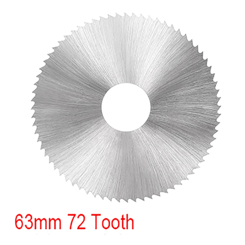 1pc HSS Saw Blade 63mm 72T Circular Slitting Saw Cutting Tubes Pipes Metal Cutting Disc 0.5/0.6/0.8/1.2/1.5/2/3mmThick Cut Wheel