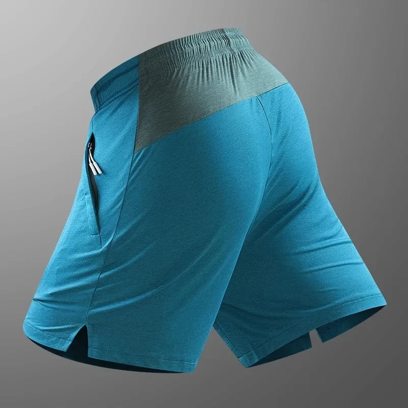 

Men's Ice Silk Running Shorts Outdoor Compression Trousers Breathable Retro Trainning Casual Streetwear Pants Sports Sweatshorts