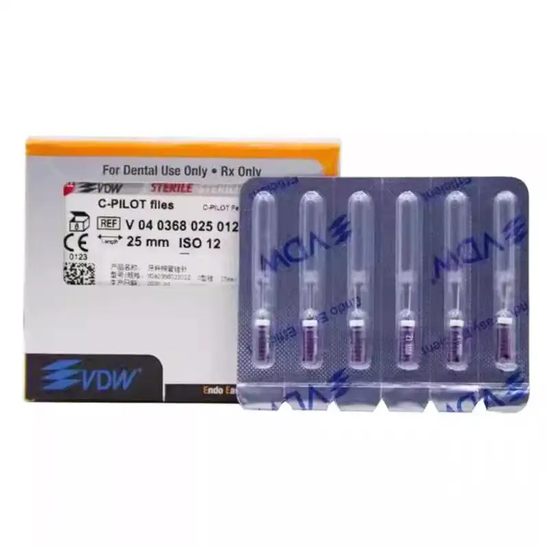 

Dental Root Canal VDW C Pilot Files 5 Packs/Box Stainless Steel Hand Use Endo Pioneer C-Files Dentist Clinic Treatment Tool