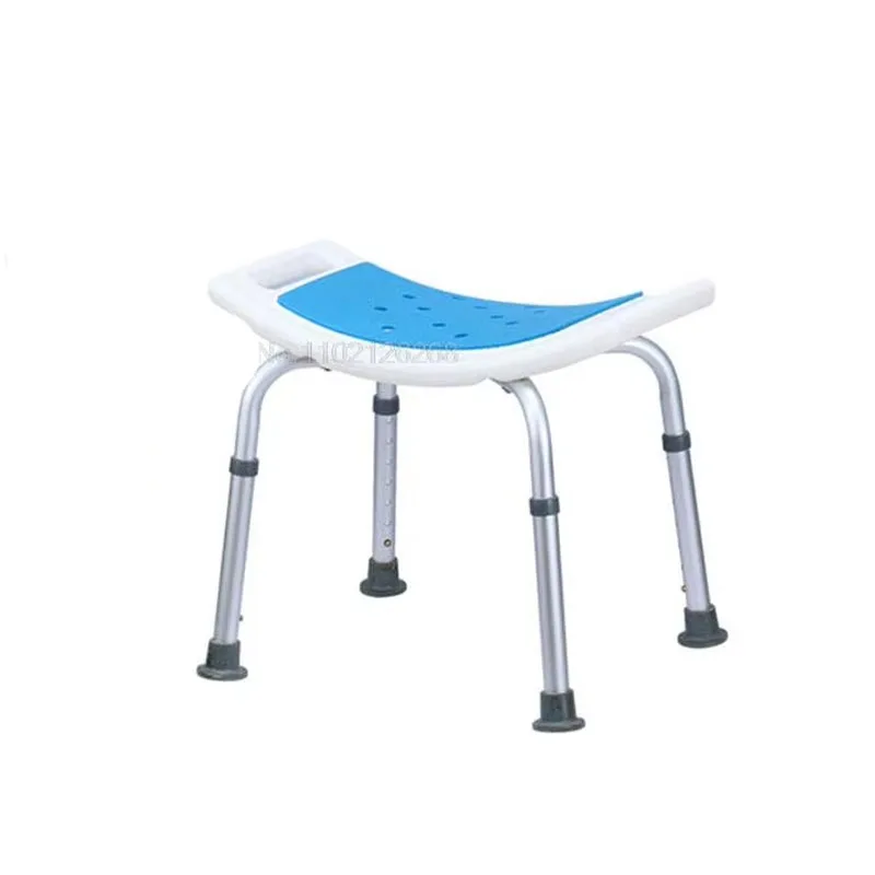 Height Adjustable Bathroom Shower Stool, Non-slip Bath Chair for Elderly, Pregnant Women and Kids, Safe Household Bathing Seat