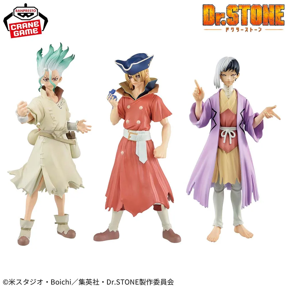 Banpresto Dr.STONE FIGURE of STONE WORLD SPECIAL Senku Ishigami Ryusui Nanami Gen Asagiri Anime Figure Collectible Gift