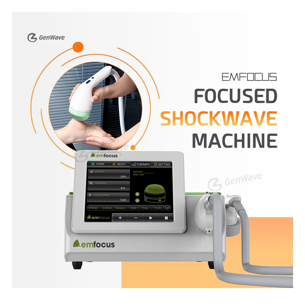 Focused Shockwave EMfocus ESWT Pain Relief Clinically Proven Focus Shockwave Machine for Physiotherapy  Equipment