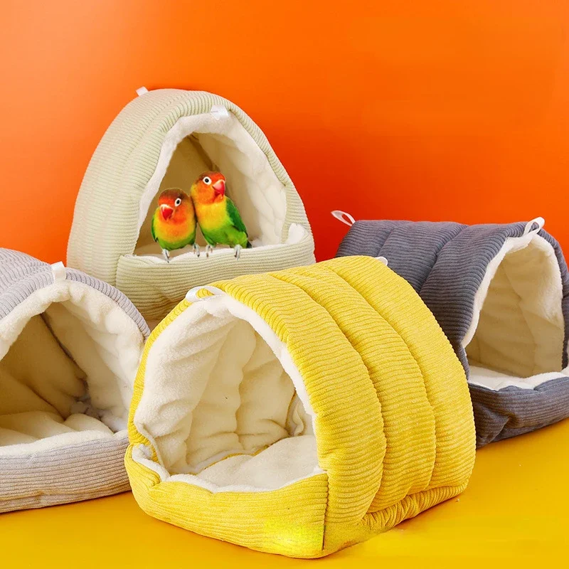 Bird Cage Parrot Cotton Nest Thickened Winter Bird Cotton Nest Pet Mini House Hammock Cage Hut Tent Bed Hanging Cave Pet Product